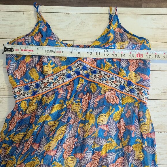 Anthropologie Verb Pallavi Singhee Vineyard Tiered Maxi Dress 10 Boho Beach - Picture 6 of 10